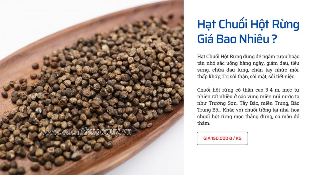 Hạt Chuối Hột Rừng Giá Bao Nhiêu ?