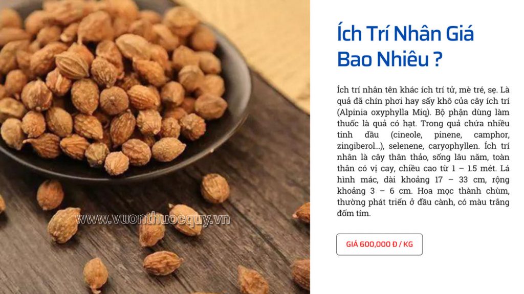 Ích Trí Nhân Giá Bao Nhiêu ?